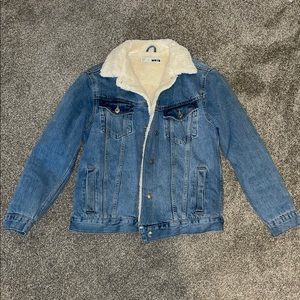 topshop moto lined denim jacket